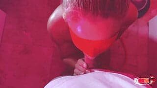 Pov Smoking MILF Stepmom Deepthroats and Gets Cum in Mouth