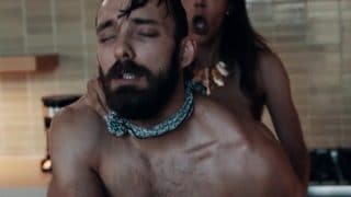 Busty stepmom licks and fucks the ass of her gay stepson