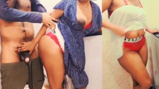 In the Washing Room, Beautiful Big Booty Stepmom Fucking and Naked Fun with a Stepson Secretary