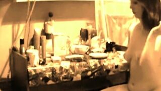 Portuguese stepmom relaxed naked at home